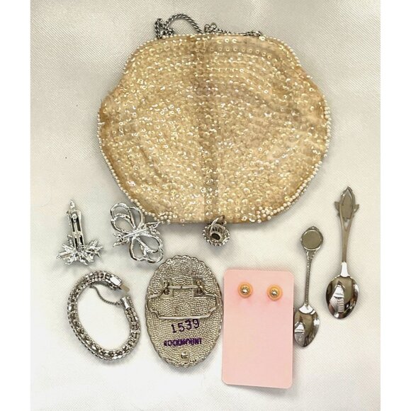 Gerry's Brooches, Rock Company Buckle, Bag By Debbie, 18k Gold Plate VTG Jewelry - Picture 4 of 9